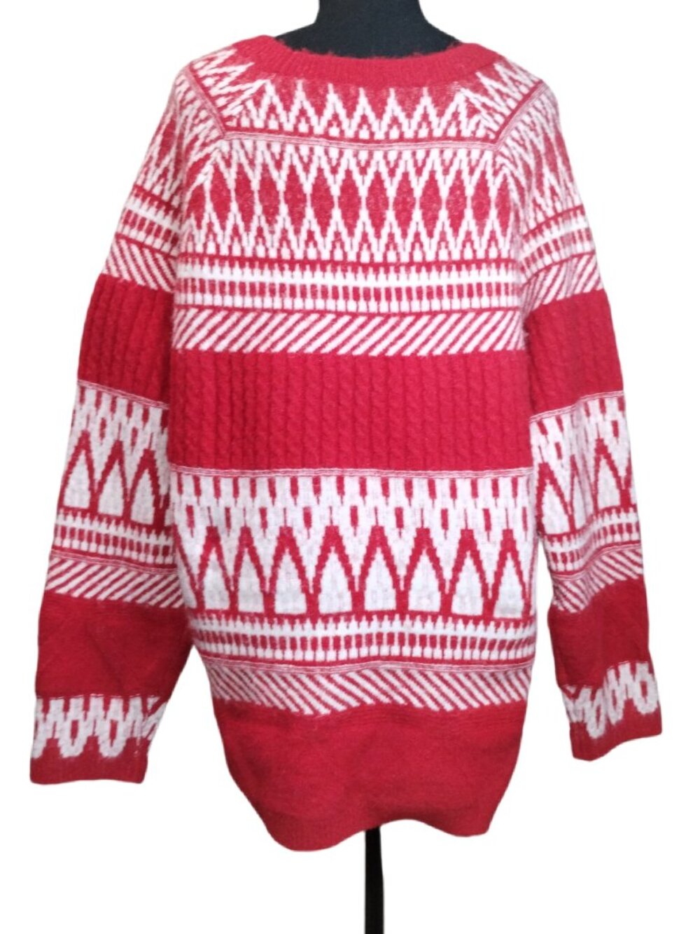 XXL Croft & Barrow Red & White Winter Sweater
